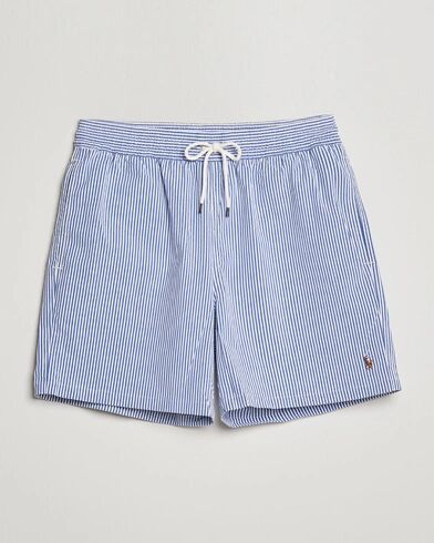 Polo Ralph Lauren Recyceled Traveler Boxer Seersucker Swimshorts Blue/