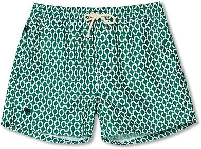 OAS Printed Swim Shorts Green Tile