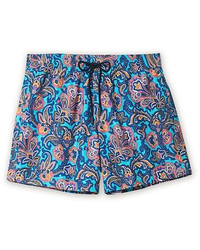 Etro Paisley Swim Trunks Blue