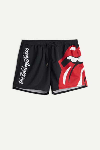 Intimissimi Bokserki Kąpielowe Pegaso Rolling Stones Mężczyzna Czarny Size M