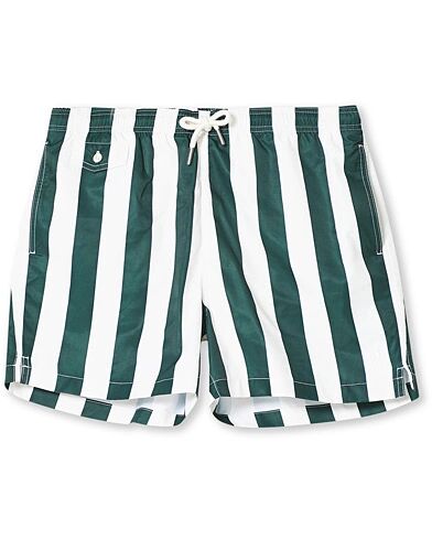 Morris Duke Block Stripe Swimshorts Green/White