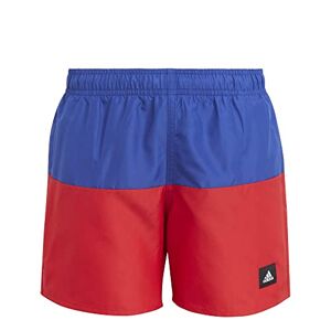 adidas Boy's Colorblock Swim Shorts Swimsuit, Semi Lucid Blue/Better Scarlet, 11-12 Years