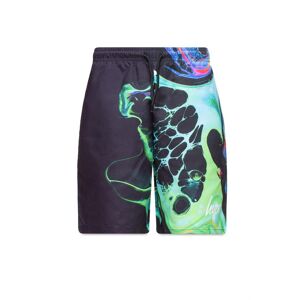 Hype Black Marble Ink Mini Script Swim Shorts