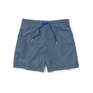 Savile Row Company Blue Dotted Stripe Recycled Swim Shorts S - Men