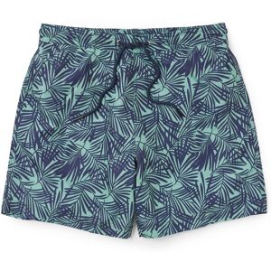 Savile Row Company Green Navy Palm-Print Recycled Swim Shorts XXL - Men