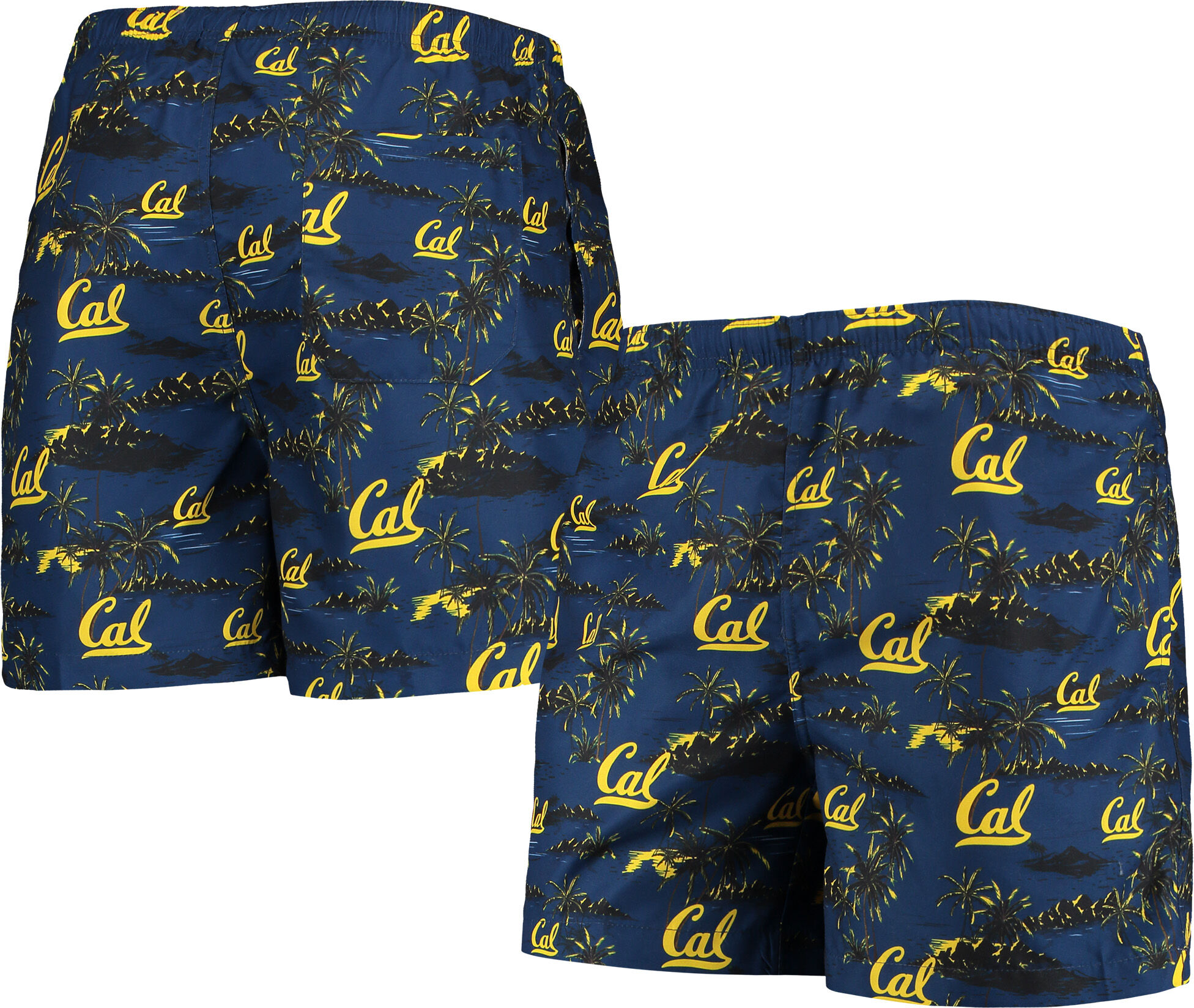 Men's FOCO Navy Cal Bears Island Palm Swim Trunks - Male - Navy