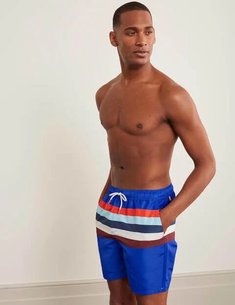 Boden Swimshorts Blue Colourblock Stripe Men Boden  Size: XS