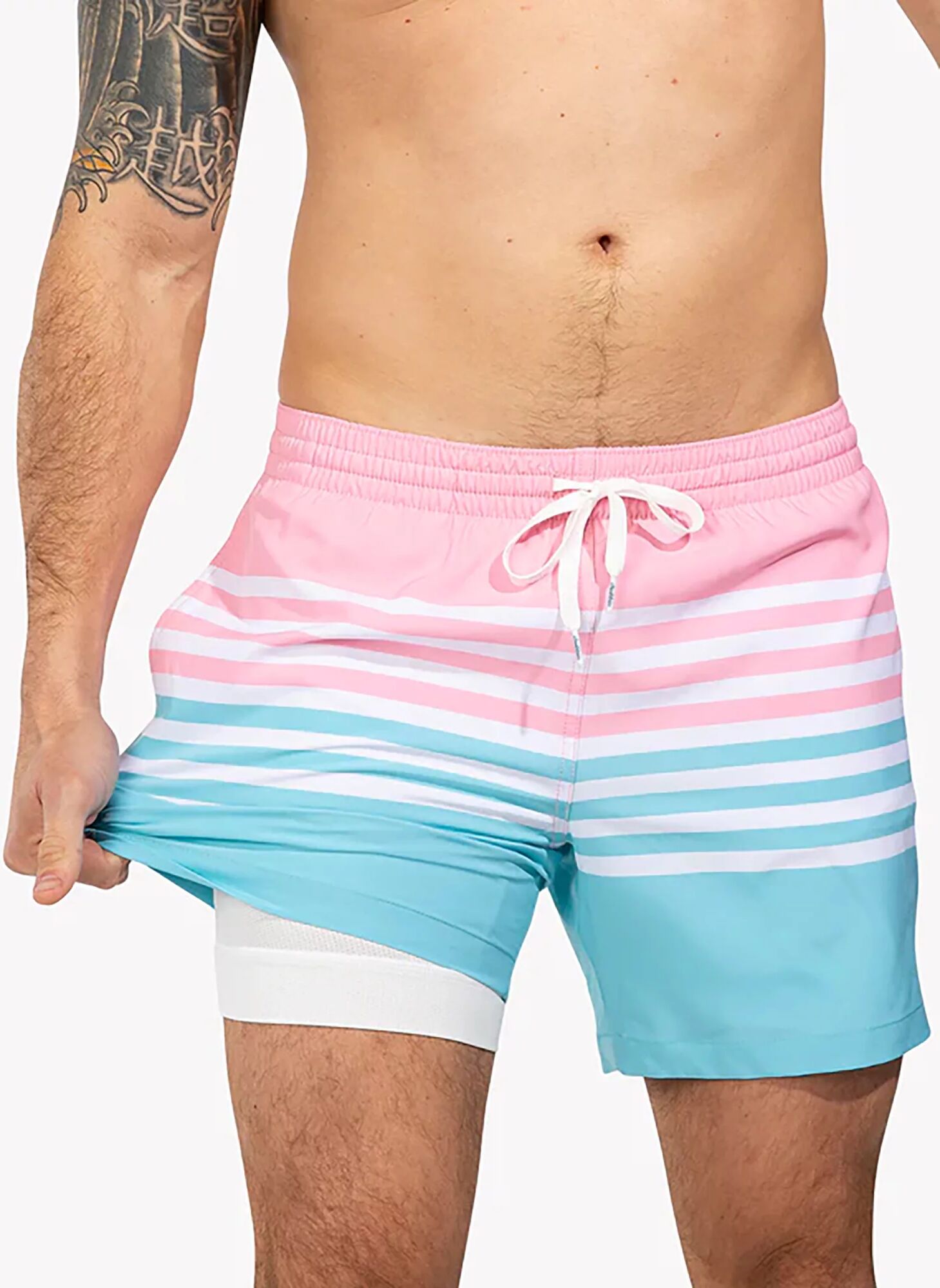 Photos - Swimwear Classic chubbies Men's  Lined 5.5" Swim Trunks, XXL, Pink 22hyhmthwhlshrks5 