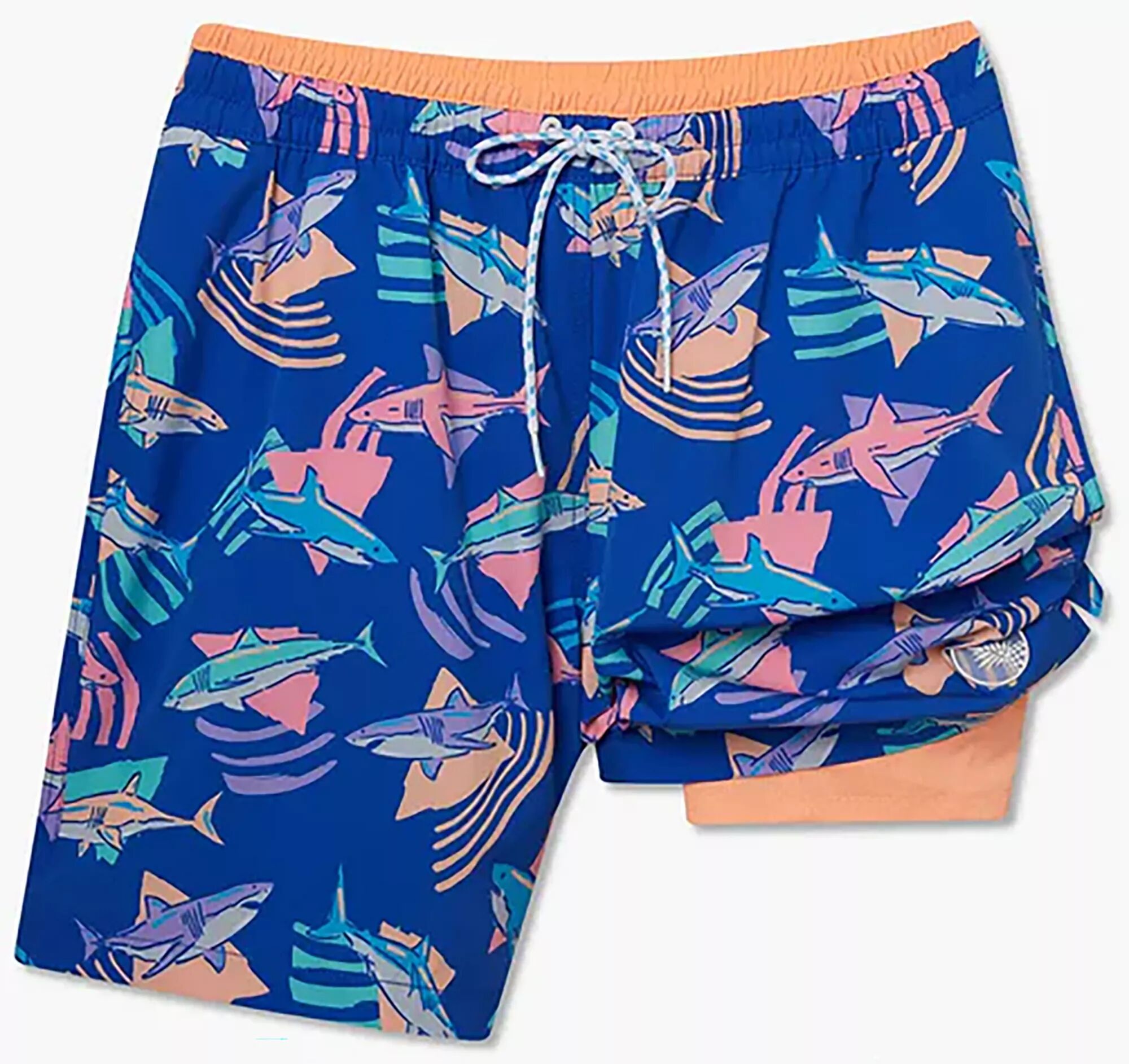 Photos - Swimwear Classic chubbies Men's  Lined 7" Swim Trunks, Large, Blue 23hyhmthcps7swmxx 