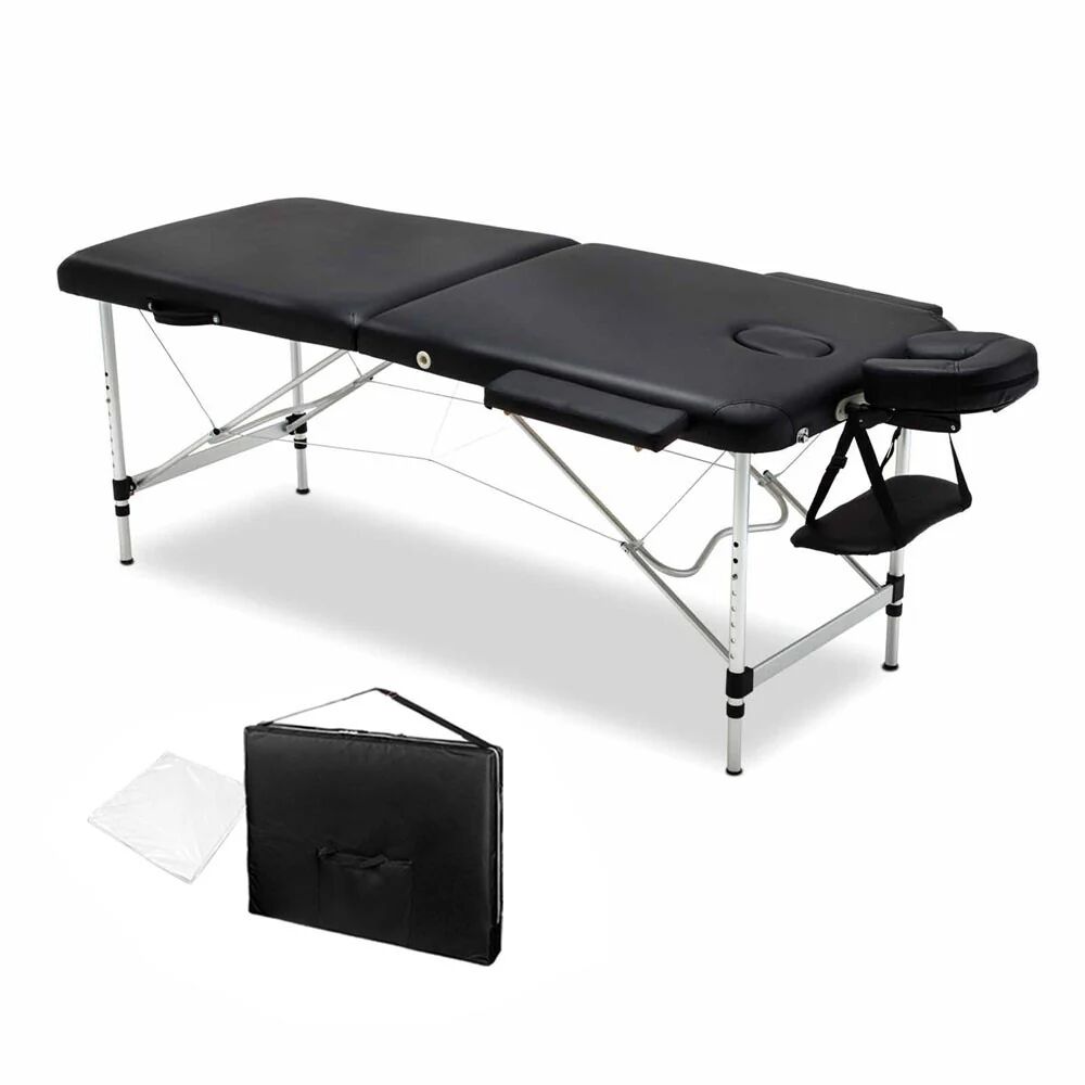 Zenses 75cm Professional Aluminum Portable Massage Table - Black