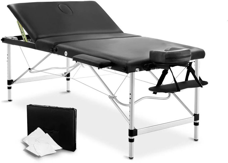 Zenses 80cm Professional Aluminum Portable Massage Table - Black