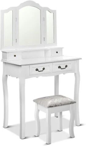 Artiss Dressing Table with Mirror - White