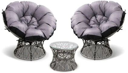 Gardeon Papasan Chair and Side Table Set