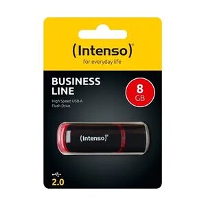 Intenso Speicherstick Business Line, USB 2.0, schwarz-rot, Kapazität 8 GB