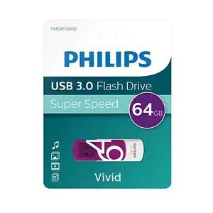Philips FM64FD00B USB-Stick 64 GB USB Typ-A 3.2 Gen 1 (3.1 Gen 1) Violett, Weiß