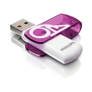 Philips FM64FD05B USB-Stick 64 GB USB Typ-A 2.0 Violett, Weiß