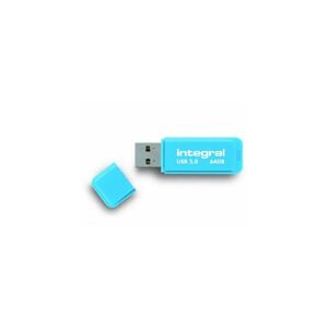 Integral 64GB USB3.0 DRIVE NEON BLUE UP TO R-100 W-30 MBS USB-Stick USB Typ-A 3.2 Gen 1 (3.1 Gen 1) Blau