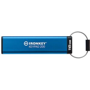 Kingston 16 GB IronKey Keypad 200 Verschlüsselter USB-Stick Metall USB 3.2 Gen1