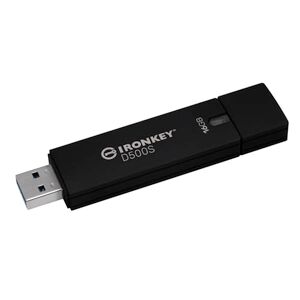 Kingston IronKey D500S Hardwareverschlüsselter USB-Stick 16GB FIPS 140-3 Lvl 3 (ausstehend) AES-256 IKD500S/16GB, Schwarz