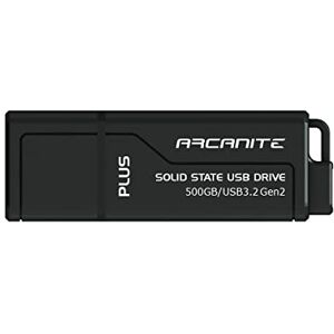 ARCANITE PLUS, 500 GB USB 3.2 Gen2 UASP SuperSpeed+ Solid-State-USB-Laufwerk. Bis zu 600 MB/s Lesen, 500 MB/s Schreiben