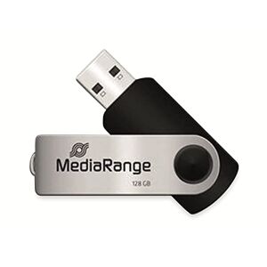 MediaRange USB 2.0 Speicherstick 128GB Mini USB Flash-Laufwerk, bis zu 17 MB/s, Farbe Schwarz