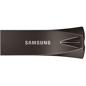 Samsung BAR Plus USB-Stick Typ-A, 128 GB, 400 MB/s Lesen, 60 MB/s Schreiben, widerstandsfähiger USB 3.1 Flash Drive mit Schlüsselring, Titan Gray, MUF-128BE4/APC