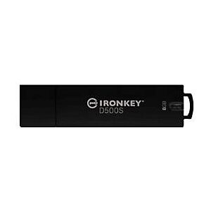 Kingston IronKey D500S - USB-Flash-Laufwerk - verschlüsselt - 8 GB - USB 3.2 Gen 1 - TAA-konform