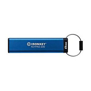 Kingston IronKey Keypad 200 - USB-Flash-Laufwerk - verschlüsselt - 8 GB - USB 3.2 Gen 1