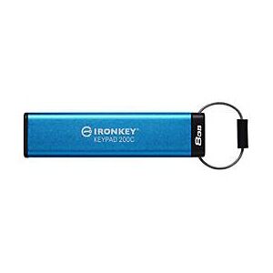 Kingston IronKey Keypad 200C - USB-Flash-Laufwerk - verschlüsselt - 8 GB - USB-C 3.2 Gen 1