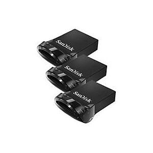 SanDisk Ultra Fit - USB-Flash-Laufwerk - 32 GB - USB 3.1 - Schwarz (Packung mit 3)