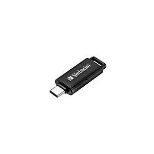 USB-C-Stick Verbatim Store 'n' Go, 128 GB, Retractable Typ-C, 100MB/s Lesegeschwindigkeit & 20 MB/s Schreibgeschwindigkeit, schwarz