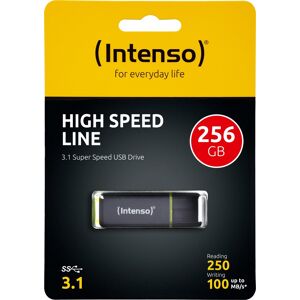 Intenso USB 3.1 Stick 265GB, High Speed Line, schwarz Typ-A, (R) 250MB/s, (W) 100MB/s, Retail-Blister