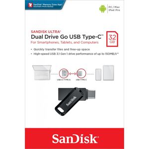 SanDisk USB 3.1 OTG Stick 32GB, Ultra Dual Go Typ-A-C, (R) 150MB/s, Memory Zone, Retail-Blister
