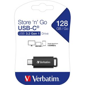 Verbatim USB 3.2 Stick 128GB, Retractable Typ-C, (R) 100MB/s, (W) 20MB/s, Retail-Blister