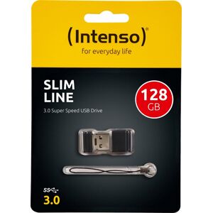 Intenso USB 3.0 Stick 128GB, Slim Line, schwarz Typ-A, (R) 100MB/s, Retail-Blister