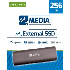 Mymedia SSD 256GB, USB 3.1, Typ A-C, Mini (R) 520MB/s, (W) 500MB/s, Retail-Blister