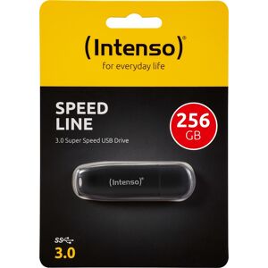 Intenso USB 3.0 Stick 256GB, Speed Line, schwarz Typ-A, (R) 70MB/s, Retail-Blister