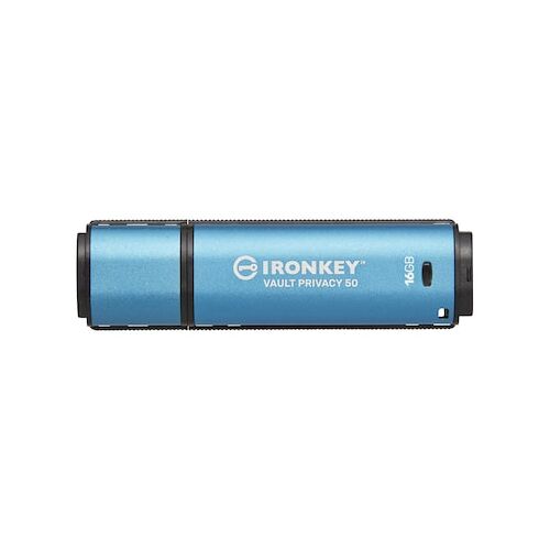Kingston 16 GB IronKey Vault Privacy 50 Verschlüsselter USB-Stick Metall USB 3.2