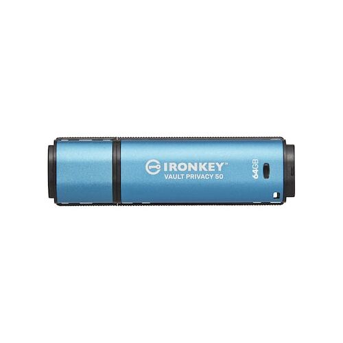 Kingston 64 GB IronKey Vault Privacy 50 Verschlüsselter USB-Stick Metall USB 3.2