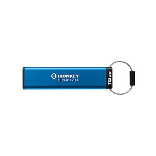 Kingston 16 GB IronKey Keypad 200 Verschlüsselter USB-Stick Metall USB 3.2 Gen1