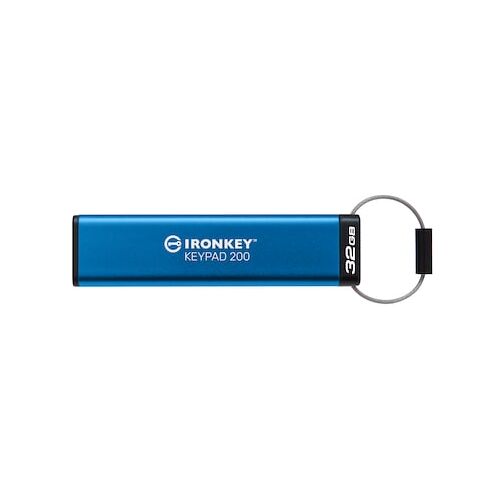 Kingston 32 GB IronKey Keypad 200 Verschlüsselter USB-Stick Metall USB 3.2 Gen1