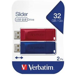 USB stick Verbatim Slider 2 Dele Multifarvet 32 GB