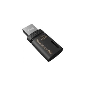 Team Group Team M211 - USB flashdrive - 64 GB - USB 3.2 Gen 1 / USB-C - sort