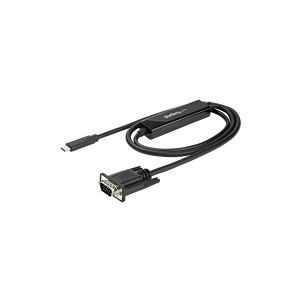 StarTech.com 3ft (1m) USB C to VGA Cable, 1920x1200/1080p USB Type C to VGA Video Active Adapter Cable, Thunderbolt 3 Compatible, Laptop to VGA Monitor/Projector, DP Alt Mode HBR2 Cable - 1m USB-C Video Cable (CDP2VGAMM1MB) - Ekstern videoadapter - USB-C 