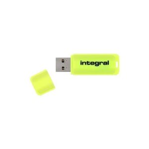 Integral Memory Integral Neon - USB-flashdrev - 32 GB - USB 2.0 - gul