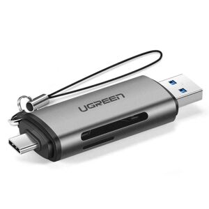 Ugreen UGrøn USB Type C / USB 3.0 SD / micro SD kortlæser Grå Grey