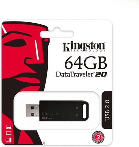 Kingston Pen USB KINGSTON DataTraveler 20 (64 GB - USB 2.0 - Negro)