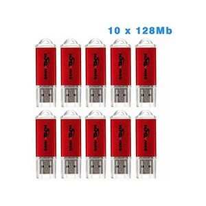 Bestrunner Best Runner Cadeau Clé USB 2.0 Mémoire Stick Flash Drive 128 Mo 10pcs Rouge Rouge - Publicité