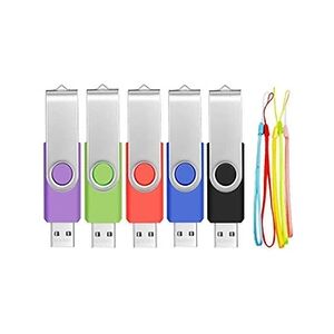 Febniscte bluk Lot de 5 1 Go USB 2.0 Flash Drive Multicolore multicolore - Publicité