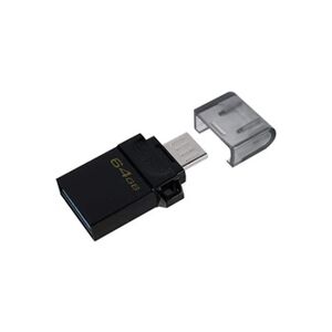 Kingston DataTraveler DTDUO3G2 microDuo3 G2 64Go Clé microUSB et USB Type-A ports pour Android OTG Noir - Publicité
